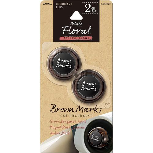 BROWN MARKS CLIP 2PACKS WHITE FLORAL